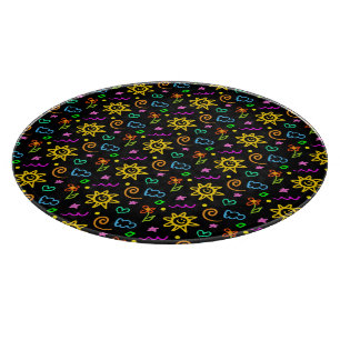 Tabla De Cortar Diseño colorido de fondo para los niños