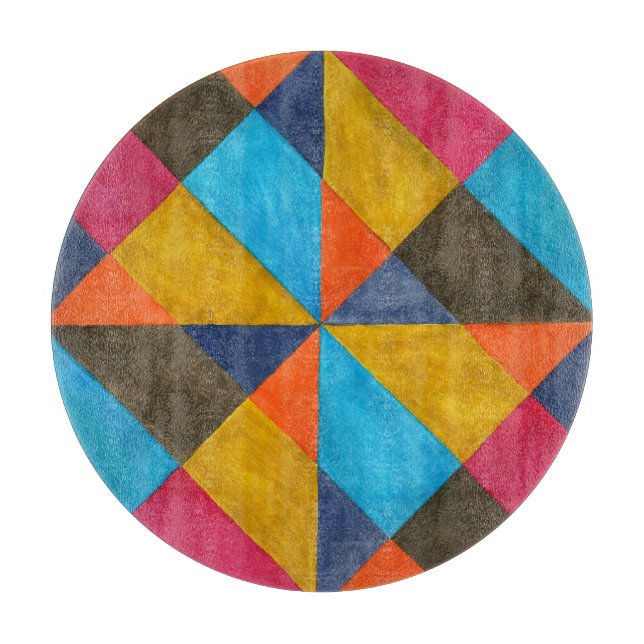 Tabla De Cortar Diseño creativo abstracto de acuarela. (Anverso)