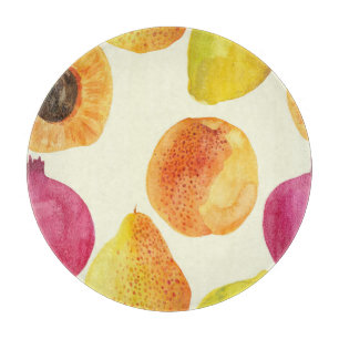 Tabla De Cortar Diseño de acuarela de frutas frescas de época