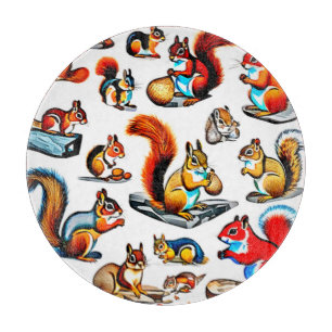 Tabla De Cortar Diseño de ardillas y chipmunks canadienses