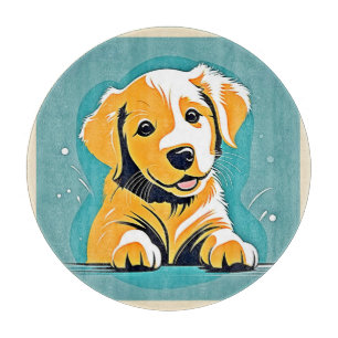 Tabla De Cortar Diseño de arte de cachorros