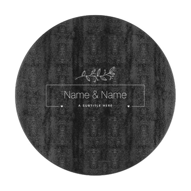 TABLA DE CORTAR DISEÑO DE BODAS NATURAL MÍNIMO ORGÁNICO EDITABLE (Anverso)