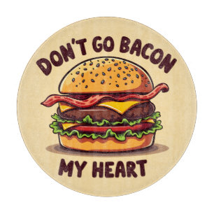 Tabla De Cortar Diseño de Cheeseburger Amante del Tocino con Chist