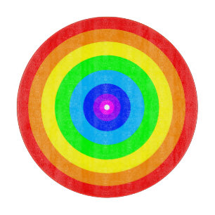 Tabla De Cortar Diseño de círculo arco iris-40686