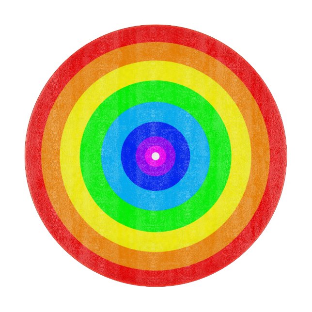 Tabla De Cortar Diseño de círculo arco iris-40686 (Anverso)