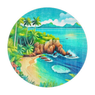 Tabla De Cortar Diseño de colisiones costeras tropicales