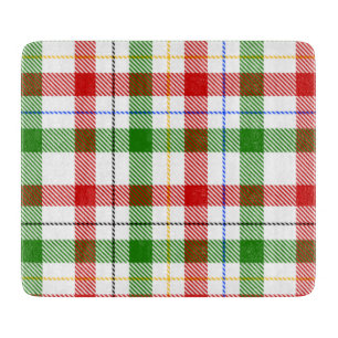 Tabla De Cortar Diseño de cuadros de franela roja verde blanca de