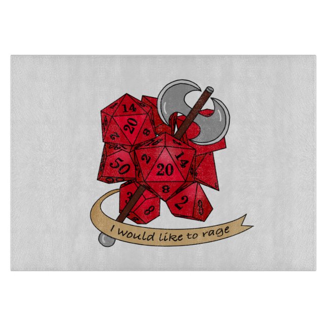 Tabla De Cortar Diseño de dados bárbaros (Anverso)