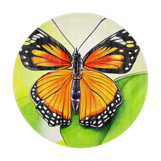 Tabla De Cortar Diseño de detalles de ala mariposa (Anverso)