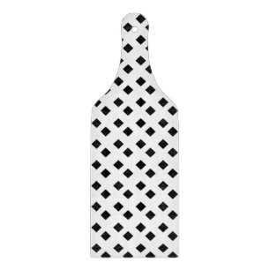 Tabla De Cortar Diseño de diamante blanco negro
