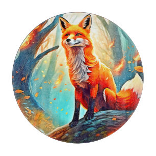 Tabla De Cortar Diseño de escena de Crimson Fox