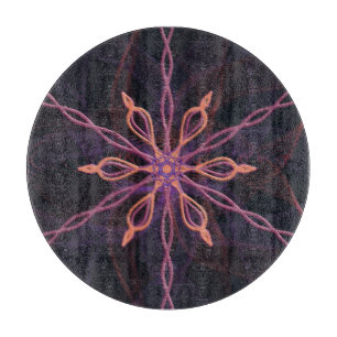 Tabla De Cortar Diseño de Flor con Simetría Radial