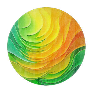 Tabla De Cortar Diseño de flujo de energía de color abstracto