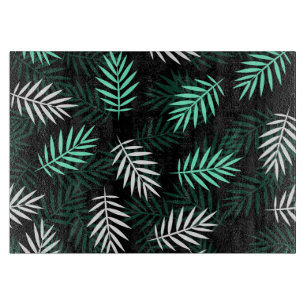 Tabla De Cortar Diseño de Hojas de Palma Verdes