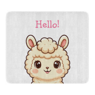 Tabla De Cortar Diseño de ilustración de llama linda