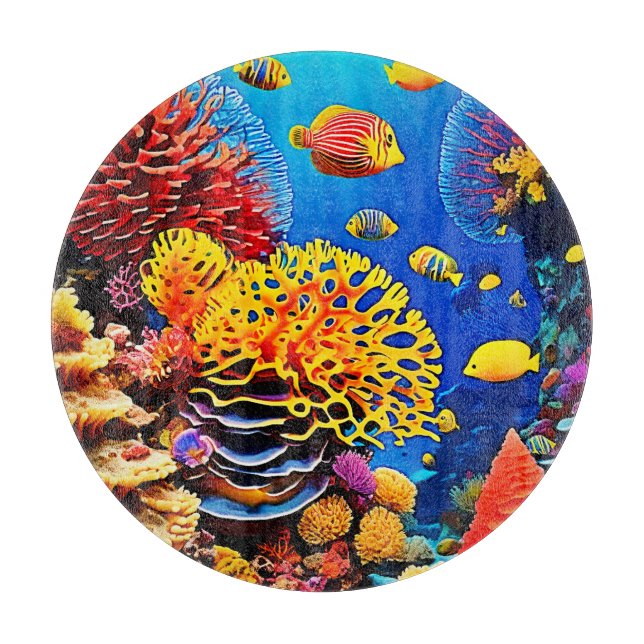 Tabla De Cortar Diseño de jardines de coral subacuáticos (Anverso)