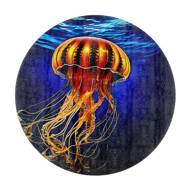 Tabla De Cortar Diseño de Jelly de Brillo Oceánico (Anverso)