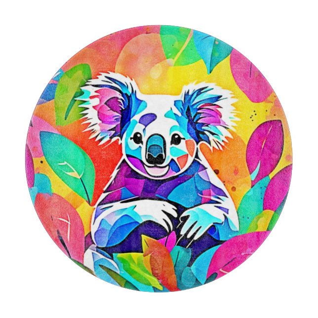 Tabla De Cortar Diseño de Koala Abstracto (Anverso)