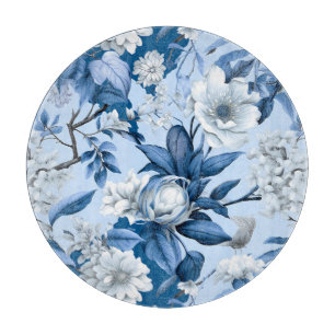 Tabla De Cortar Diseño de la serie Chinoserie azul y blanco 3
