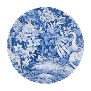 Tabla De Cortar Diseño de la serie Chinoserie azul y blanco 8