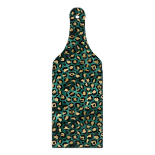Tabla De Cortar Diseño de la serie Verde azulada y Gold Leopard 3