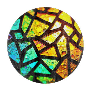 Tabla De Cortar Diseño de mosaico de luz abstracto vibrante