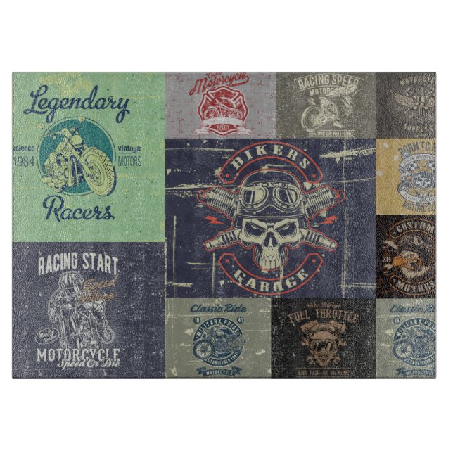 Tabla De Cortar Diseño de motocicletas (Anverso)