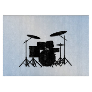 Tabla De Cortar Diseño de música de batería Azul