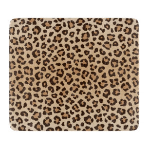 Tabla De Cortar diseño de patrón de estampado de leopardo exótico