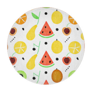 Tabla De Cortar Diseño de Patrón de Frutas Tropicales
