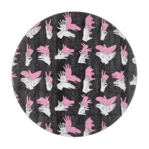 Tabla De Cortar Diseño de patrón de mano de sombra vintage