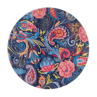 Tabla De Cortar Diseño de patrón incomparable de Paisley Vintage