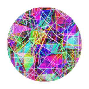 Tabla De Cortar Diseño de patrones abstractos vibrantes