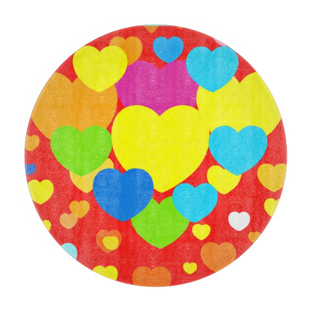 Tabla De Cortar Diseño de patrones de corazón (Anverso)