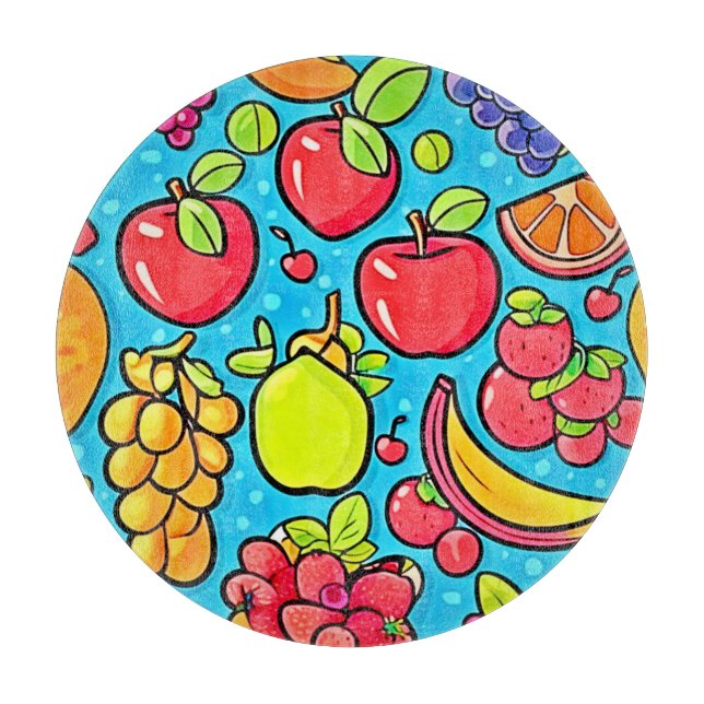 Tabla De Cortar Diseño de patrones fructíferos (Anverso)