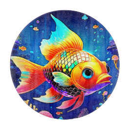 Tabla De Cortar Diseño de peces de arrecife oceánica arcoiris