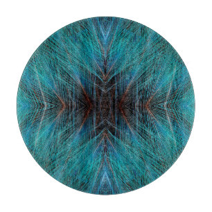 Tabla De Cortar Diseño de pluma fractal del ave del paraíso