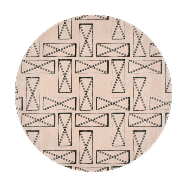 Tabla De Cortar Diseño de Rectángulo Geométrico X (Anverso)