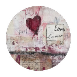 Tabla De Cortar Diseño de San Valentín Borgoña Serie 13