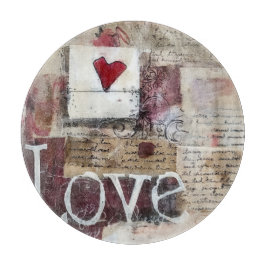 Tabla De Cortar Diseño de San Valentín Borgoña Serie 15