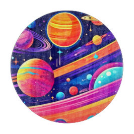 Tabla De Cortar diseño de sinfonía cósmica vibrante