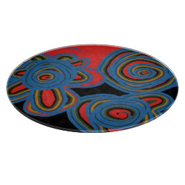 Tabla De Cortar Diseño de Swirl Floral Americano