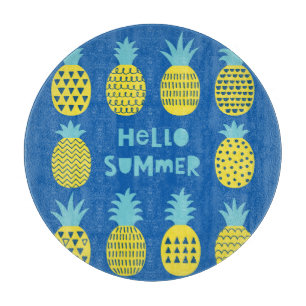 Tabla De Cortar Diseño de tarjeta de vinos Fun Pineapple Vintage