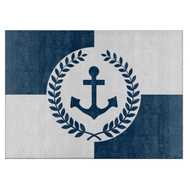 Tabla De Cortar Diseño de temática náutica (Anverso)