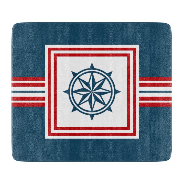 Tabla De Cortar Diseño de temática náutica (Anverso)