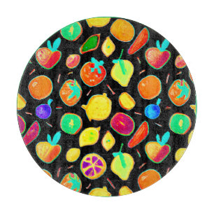 Tabla De Cortar Diseño de Visiones Neón Fructíferas