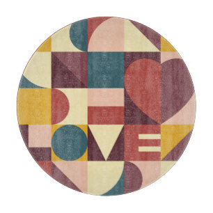 Tabla De Cortar Diseño del corazón de San Valentín, fondo abstract
