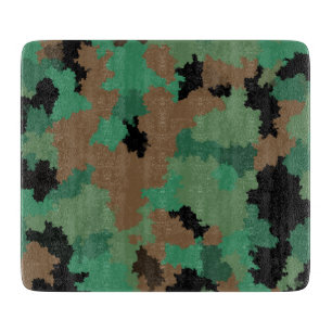Tabla De Cortar Diseño del patrón de camuflaje de la selva verde d
