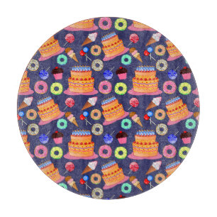 Tabla De Cortar Diseño del patrón de pastelería de pasteles de tor
