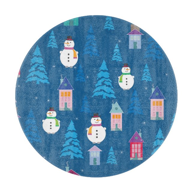 Tabla De Cortar Diseño del patrón navideño navideño (Anverso)